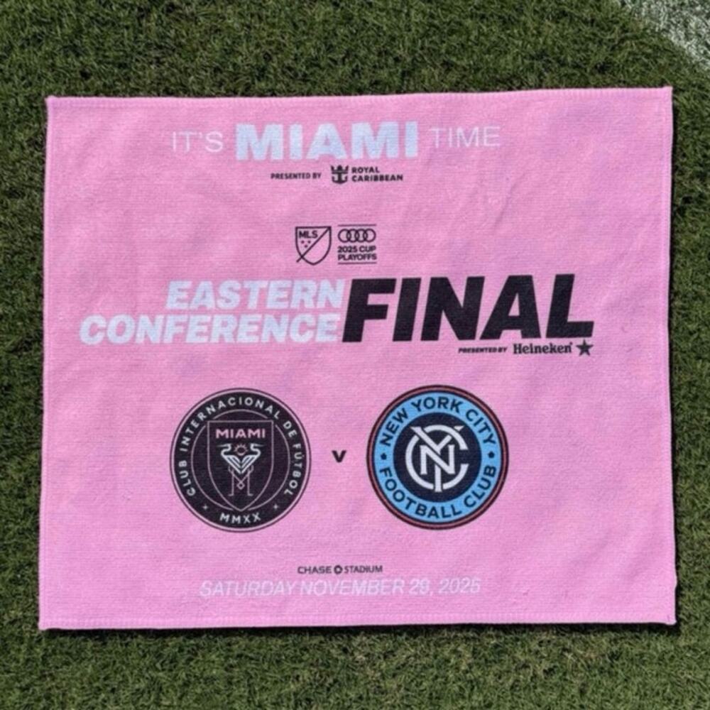 Inter Miami giveaway pink champions cup towel